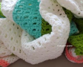 crochet blanket made of strips