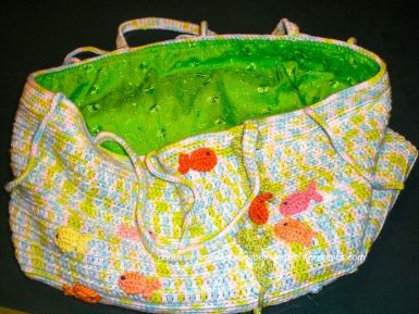 Storage bag with fishes