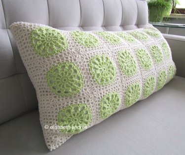 cushion cover made of 42 another squares by elisabeth andrée